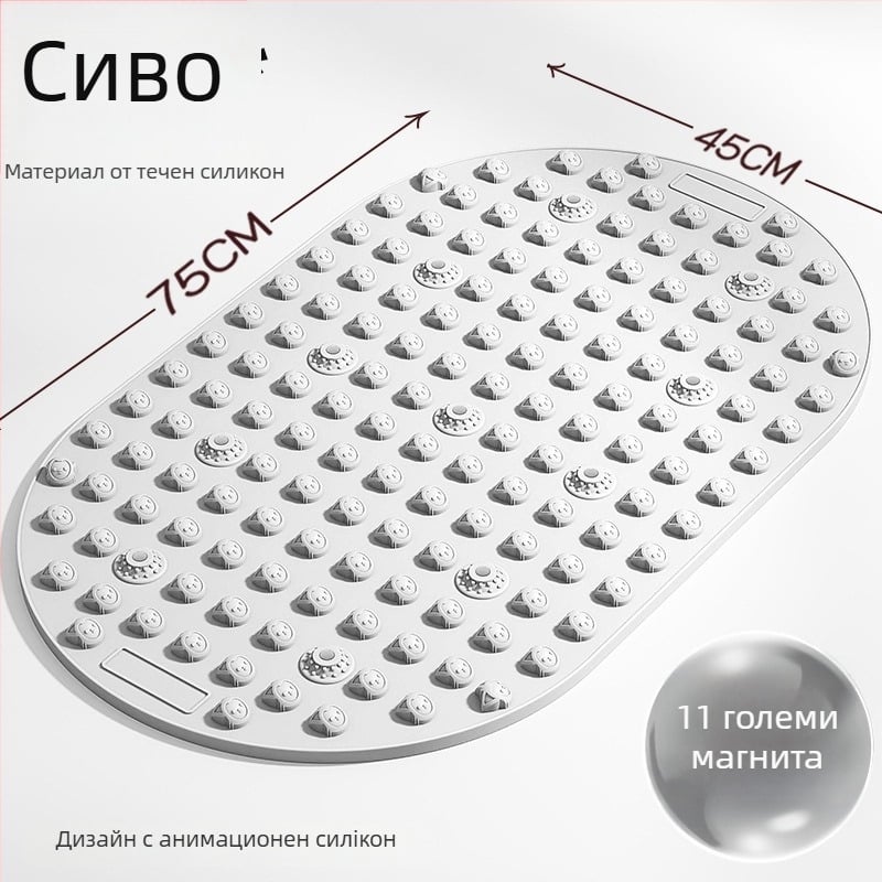 Подложка за масаж на крака с течна мека силиконова платформа за акупресура, за вътрешна употреба при тичане на място; тегло 800 g