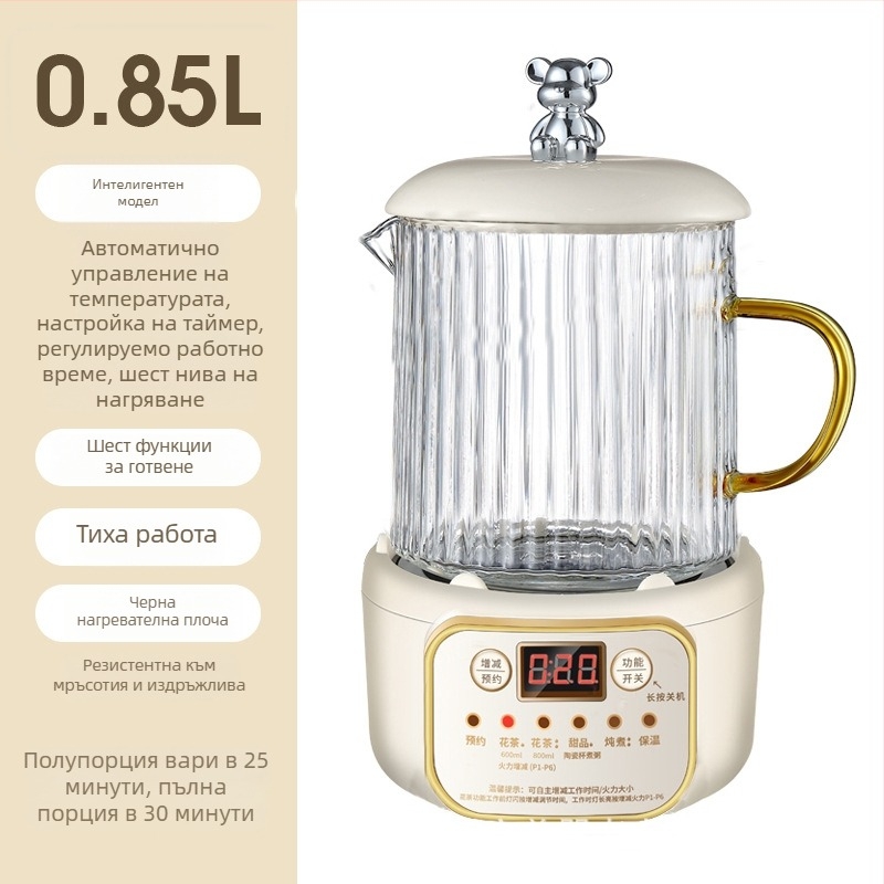 Електрическа чаша за нагряване за офис, компактна, разглобяема конструкция (шаси нагряване, под 1000W, капацитет под 1 л, защита от прегряване)