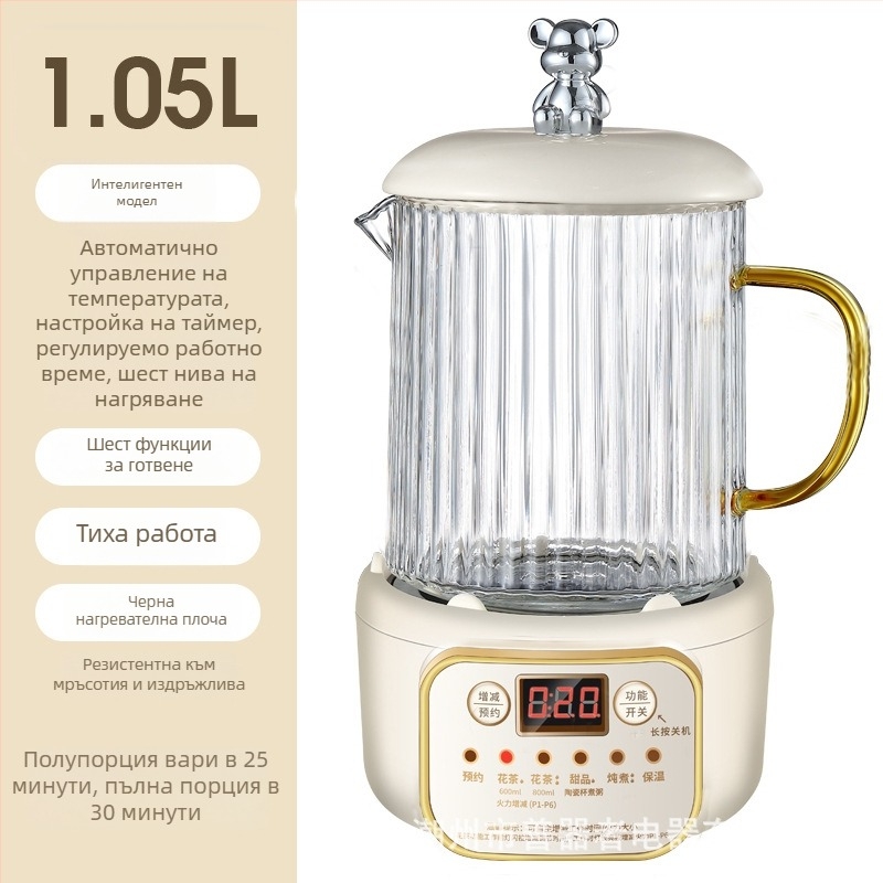 Електрическа чаша за нагряване за офис, компактна, разглобяема конструкция (шаси нагряване, под 1000W, капацитет под 1 л, защита от прегряване)