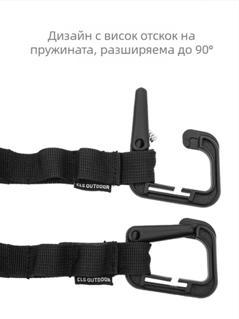 CLS Многофункционален къмпинг ланярд и верижна ключалка за палатка и навес — съхранение на въже и презрамки