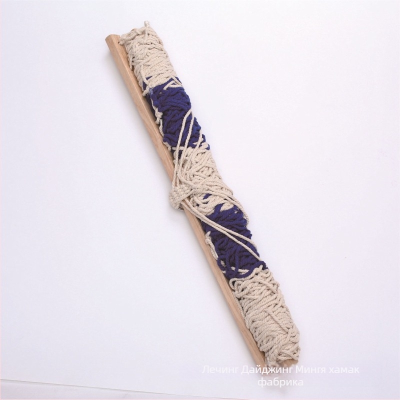 Хамак от памучно въже за вътрешно и външно ползване; максимален товар 130 кг; без стойка