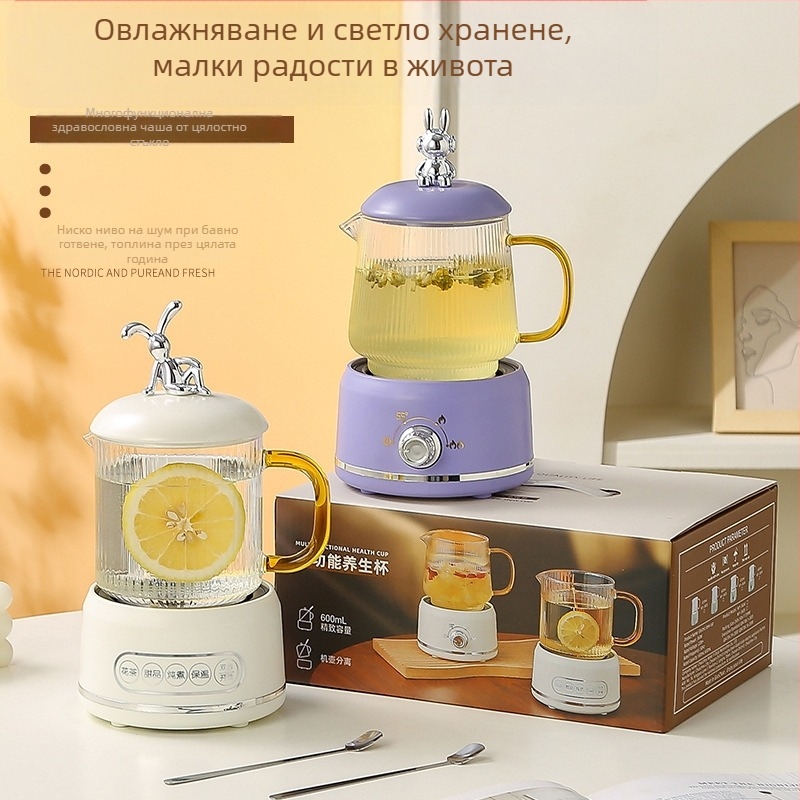 Електрическа чаша за затопляне с базово нагряване, мощност до 1000 W, капацитет до 1 л, автоматично изключване, защита при прегряване