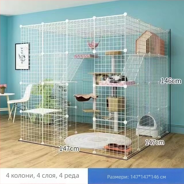 Железна котешка клетка за вътрешна употреба, котешко гнездо/клетка