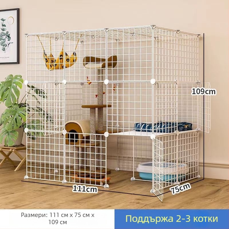 Железна котешка клетка за вътрешна употреба, котешко гнездо/клетка