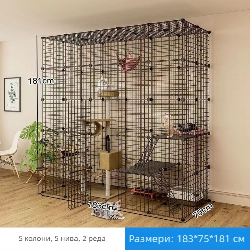 Железна котешка клетка за вътрешна употреба, котешко гнездо/клетка