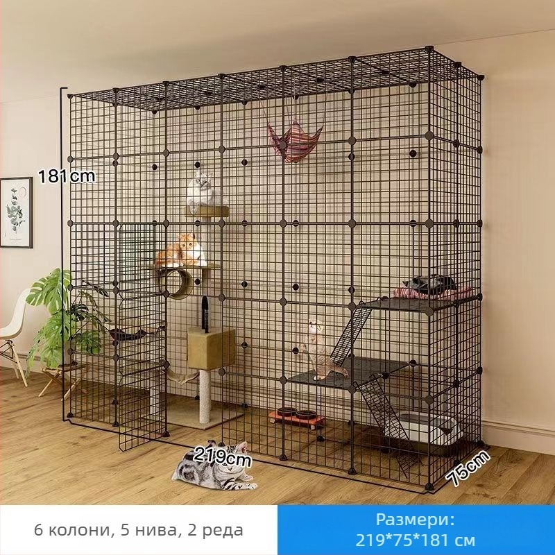 Железна котешка клетка за вътрешна употреба, котешко гнездо/клетка