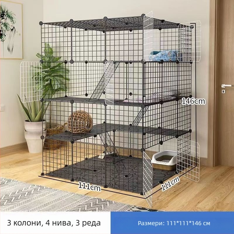 Железна котешка клетка за вътрешна употреба, котешко гнездо/клетка