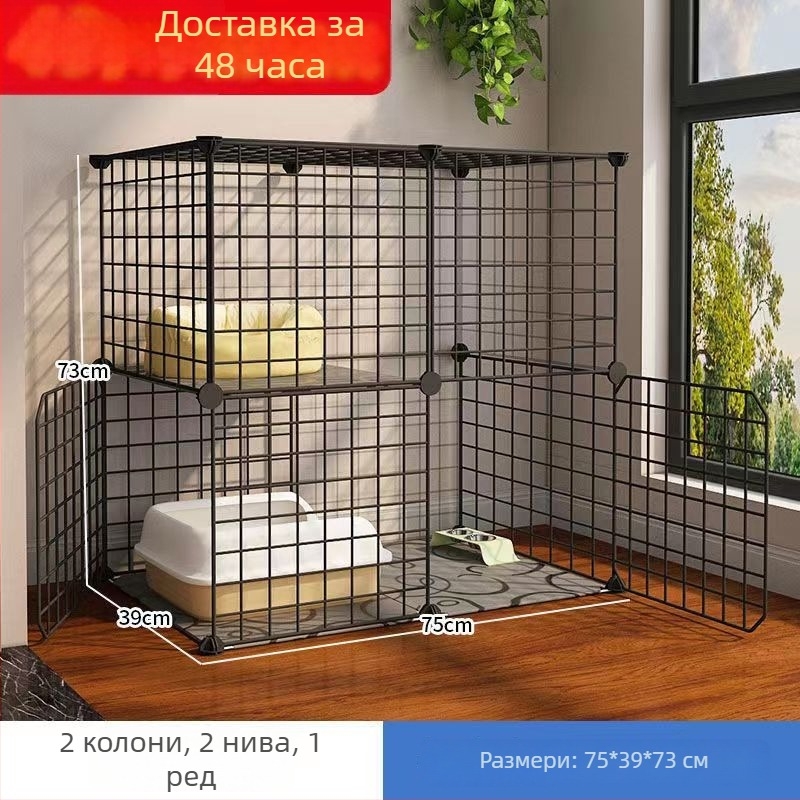 Железна котешка клетка за вътрешна употреба, котешко гнездо/клетка