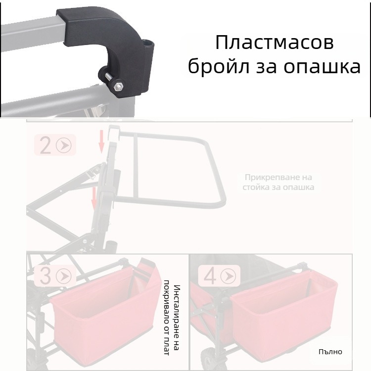 Кемпер аксесоари за палатки и навеси — платнен джоб, Egg Roll Table, закопчалка, дръжка за дърпане, Push Rod; Материал: инженерни пластмаси