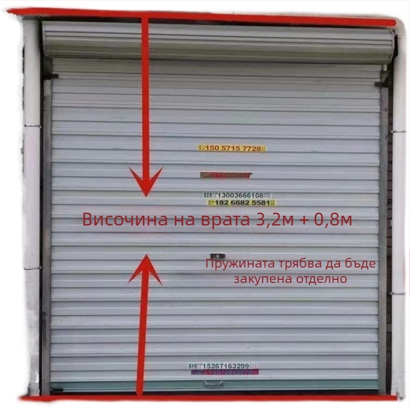 Пружина за ролетна врата, универсален тип, пружинна лента, дълъг железен лист за ръчно плъзгаща се врата