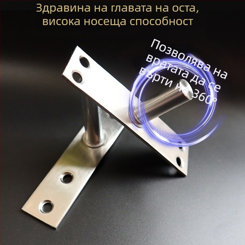 Комплект подова пружина за рамкова стъклена врата; горна осова шайба, фиксиращ вал, Т-образен горен връх; Материал: 304/201 неръждаема стомана или цинковано желязо; Стил: модерен минимализъм