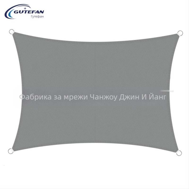 Триъгълна слънцезащитна тъкан, полиестер 160GSM, водоустойчивост 300, PU покритие, без монтаж