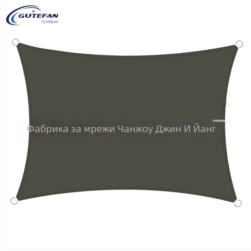 Триъгълна слънцезащитна тъкан, полиестер 160GSM, водоустойчивост 300, PU покритие, без монтаж