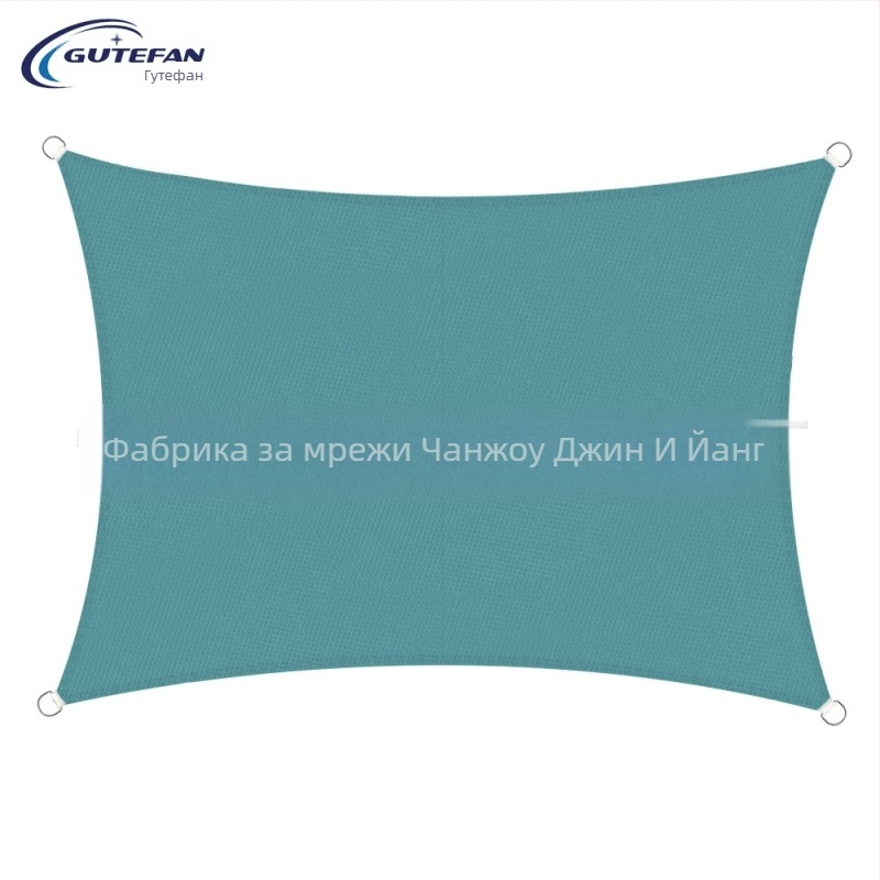 Триъгълна слънцезащитна тъкан, полиестер 160GSM, водоустойчивост 300, PU покритие, без монтаж