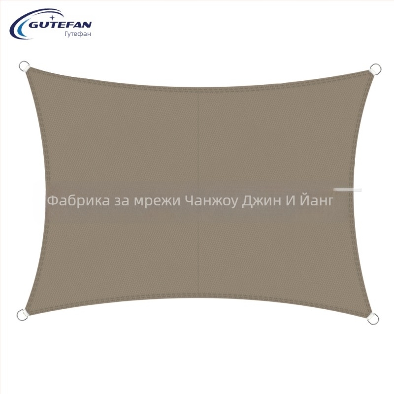 Триъгълна слънцезащитна тъкан, полиестер 160GSM, водоустойчивост 300, PU покритие, без монтаж