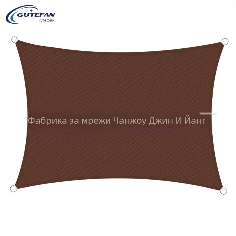 Триъгълна слънцезащитна тъкан, полиестер 160GSM, водоустойчивост 300, PU покритие, без монтаж