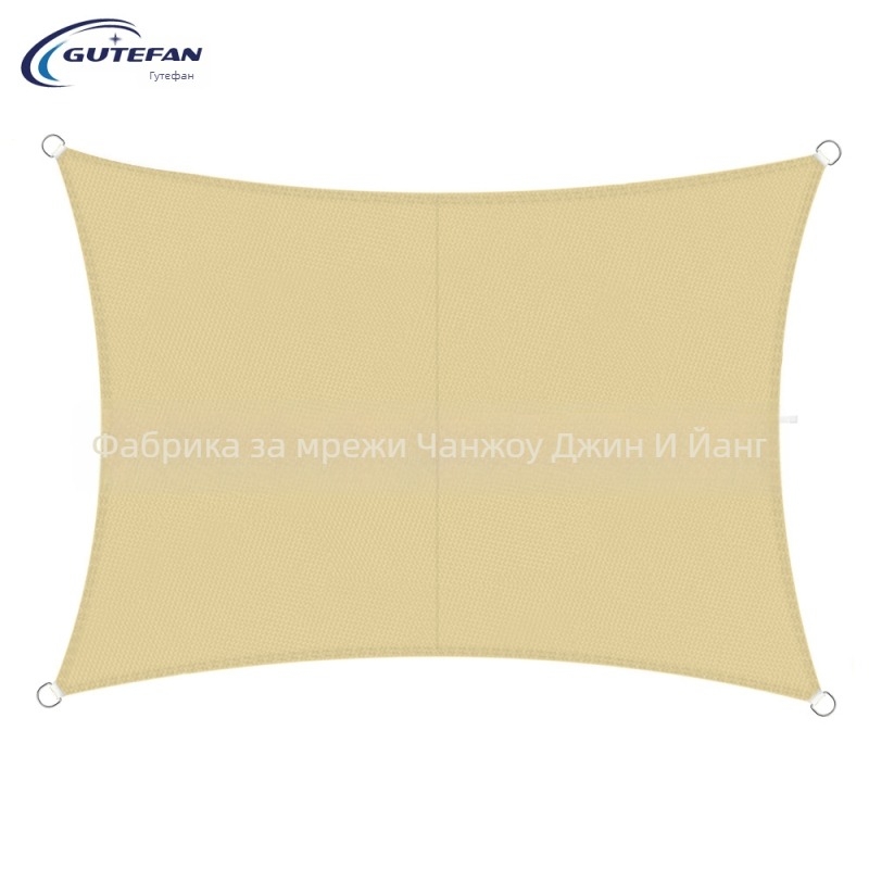 Триъгълна слънцезащитна тъкан, полиестер 160GSM, водоустойчивост 300, PU покритие, без монтаж