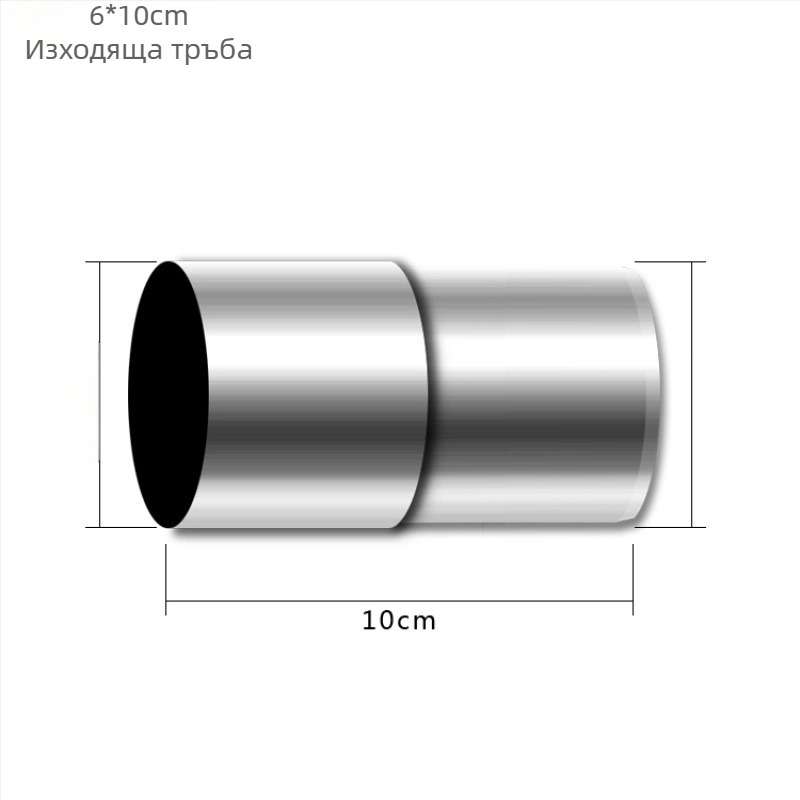 Неръждаем стоманен ъгъл за изпускателната тръба на кухненски газов водогреател, с защита срещу обратен поток и лента от алуминиево фолио