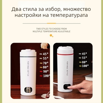 Електрическа чаша за загряване, компактна за домакинство, с автоматично изключване, защита против пресъхване и прегряване, капацитет до 1 л, мощност до 1000 W