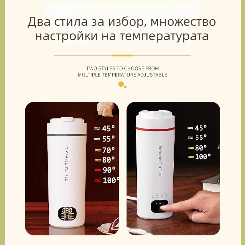 Електрическа чаша за загряване, компактна за домакинство, с автоматично изключване, защита против пресъхване и прегряване, капацитет до 1 л, мощност до 1000 W