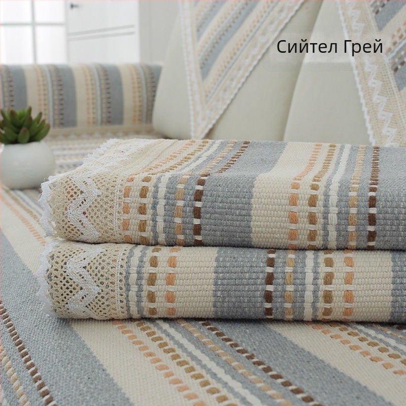 Памучна възглавница за диван, с форма на салфетка, за единични дивани, стил: индивидуален тренд