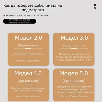 Кръгла PVC подложка за маса, едноцветен дизайн