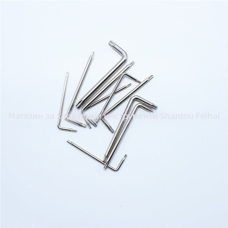 Torx отвертка с дупка, T6-T30, L-образна двустранна отвертка с закален ключ