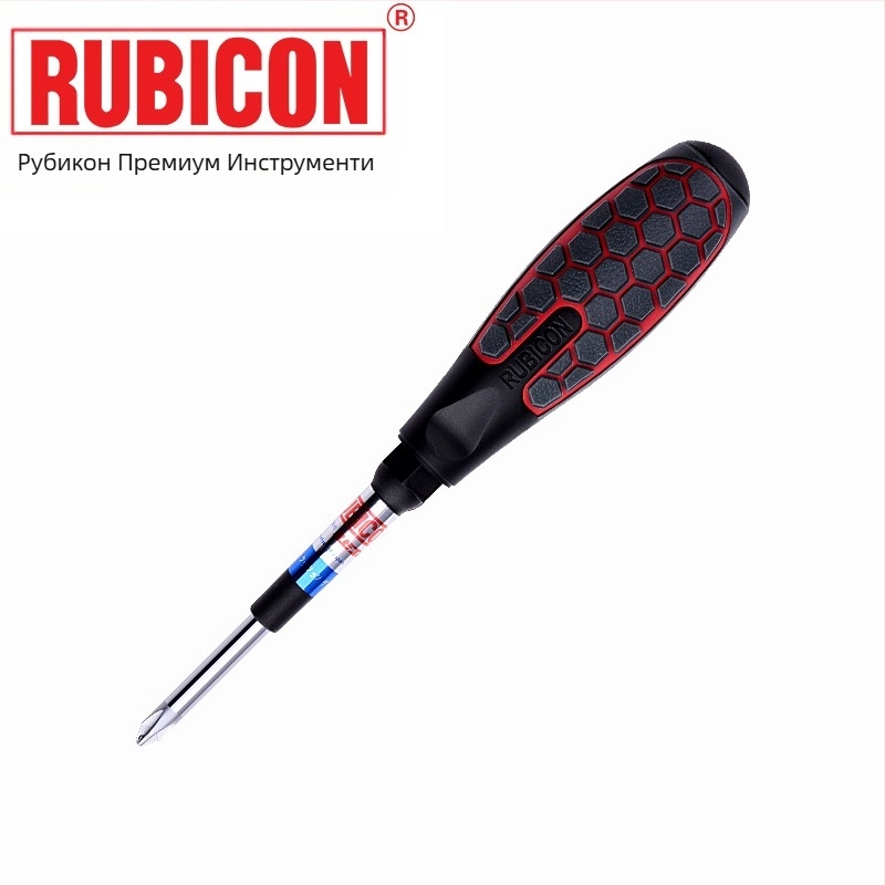 Отвертка Rubicon/Robin Hood RUBICON 62-серия с несlizваща дръжка, магнитна, кръстова глава, Cr-V стомана