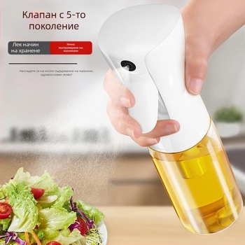 Бутилка за пръскане на масло, пластмасова, с атомизиращ спрей, за зехтин и хранителни масла, пускане през 2025 г.