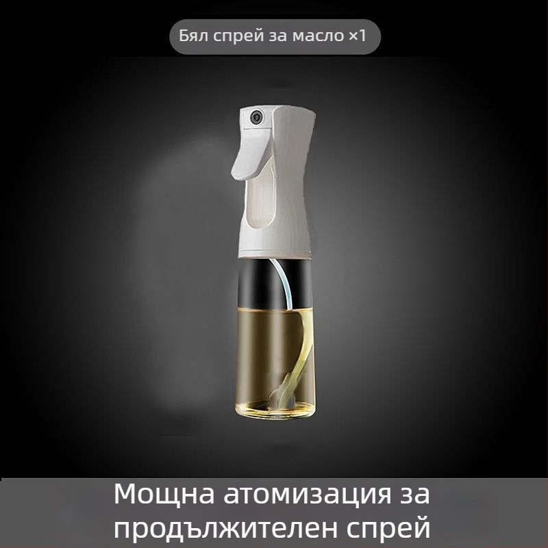 Бутилка за пръскане на масло, пластмасова, с атомизиращ спрей, за зехтин и хранителни масла, пускане през 2025 г.