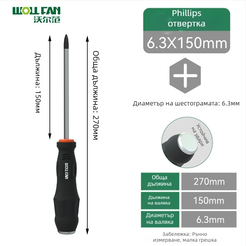Комплект отвертки Phillips и шлиц – индустриално качество, магнитни, изолирани, Cr-V хром ванадий, дръжка с покритие от лепило