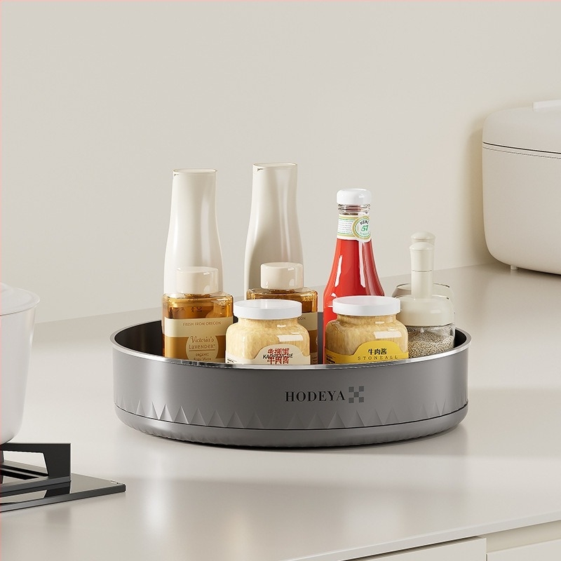 Поставка за подправки на кухненски плот с 360° въртене и двойно ниво (пластмасова)