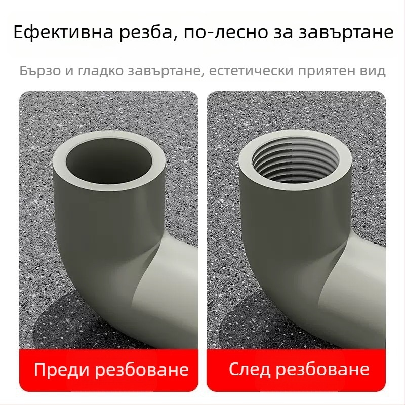 6-частен комплект матрици за резба на водопроводни тръби и ППР тръби