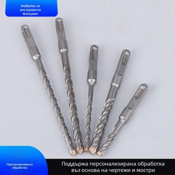 Кръстообразно ударно свредло с квадратен хвостовик, персонализируемо; подходящо за бетон и тухлени стени; материал: 40Cr хромирана стомана YG8 сплав