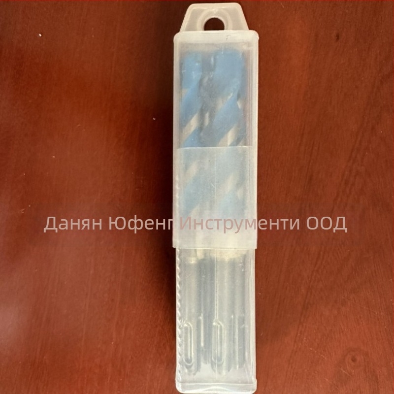 YOUFENG TOOLS Кръгъл шанк SDS Plus кръстови битове, комплект 7 броя, за пробиване в ударни машини