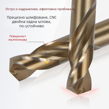ONMAIWEI M35 кобалт HSS двойно крайно свредло със прав хвостовик и три-зъбов захват за неръждаема стомана