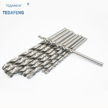 Taodafeng спирално свредло HSS 6542, прав щифт, удължено, за пробиване на дупки в неръждаема стомана