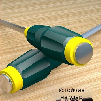 Отвертка с магнитна кръстова глава от хром-ванадиева стомана, пластмасова дръжка, тегло около 0.24 kg