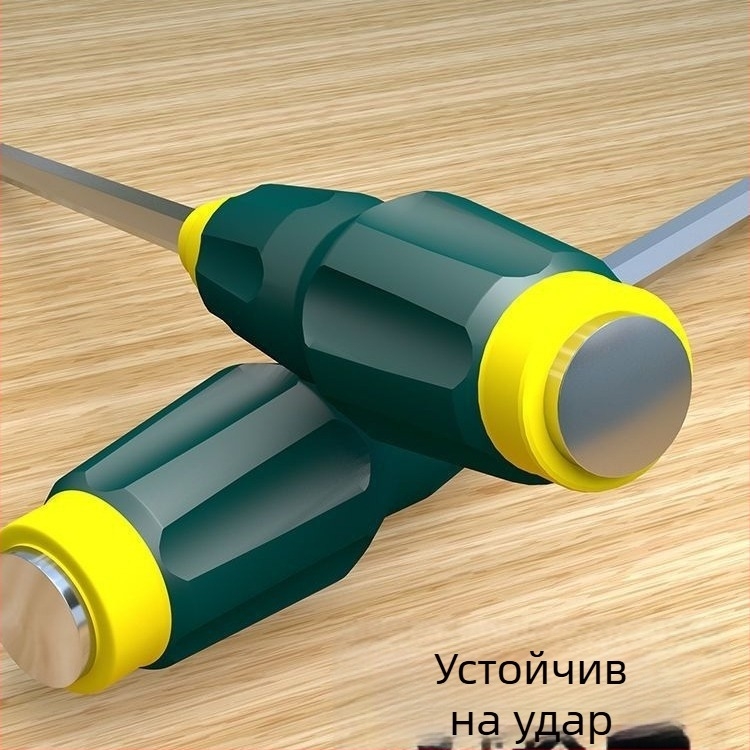 Отвертка с магнитна кръстова глава от хром-ванадиева стомана, пластмасова дръжка, тегло около 0.24 kg