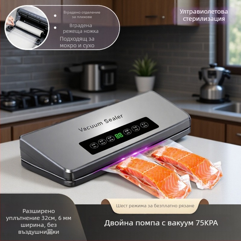 Двойнопомпена вакуум запечатваща машина за мокро и сухо запечатване, модел 263, 220V, капацитет 1 л, 3C сертифицирана