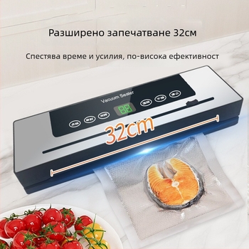 Вакуумна запечатваща машина за домашно ползване — напълно автоматична, корпус от неръждаема стомана, капацитет 1501–2000 мл, сензорно управление