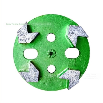 Диамантена глава за шлайфане с стрелни зъби, модел 5 отвора, за ремонт на стар епоксиден под и шлайфане на бетон