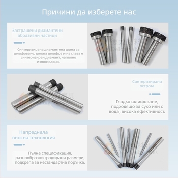 Синтеризиран диамантен шлифовъчна глава за вътрешно шлайфане – CNC инструмент, диамантен материал, шлифовъчна пръчка