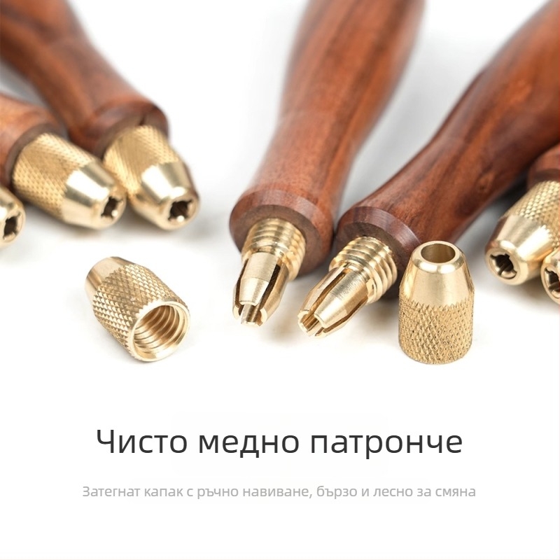 MOKIN Диамантен файл с титаново покритие, дървена дръжка от кисела клонка, двойно нарязване за дървообработка