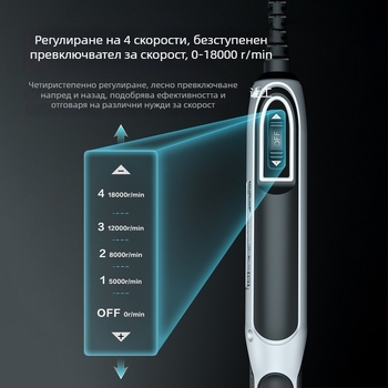 Deli електрически шлайф – ръчен инструмент за дърворезба и нефрит, мрежово захранване, 110–240V, кабел 1.5 м, 0,2 кг