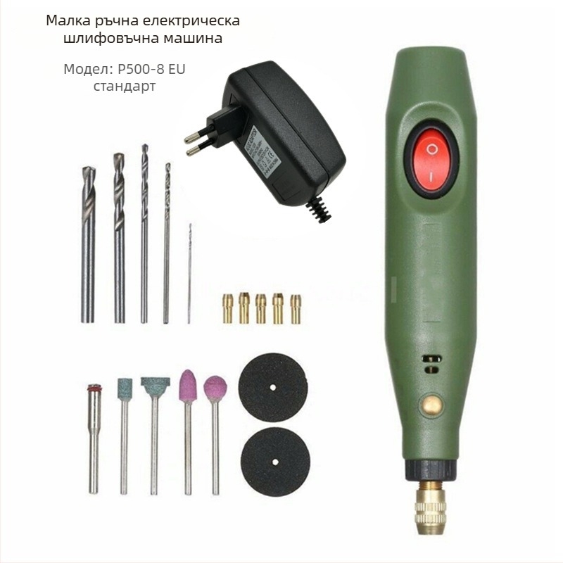 Мини електрическа гравираща писалка P500-8, захранване от щепсел, 110–220 V, фиксирана скорост, кабел 0,95 м, тегло 0,21 kg