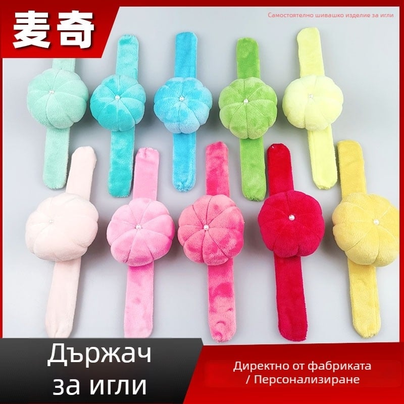 Кейс за игли за шиене с регулируема каишка за китката, стойков дизайн, ръчна изработка, полиестер, около 39 г