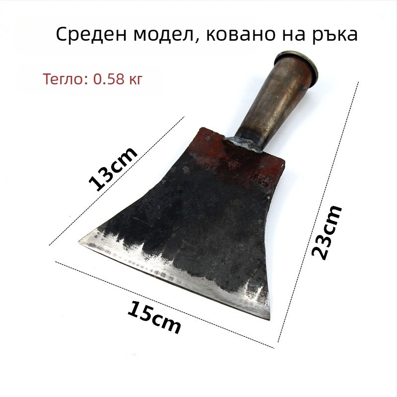 Многофункционална шпатула за стени с дървена дръжка, нож от 55# стомана, подходяща за стени, подове и ледени повърхности