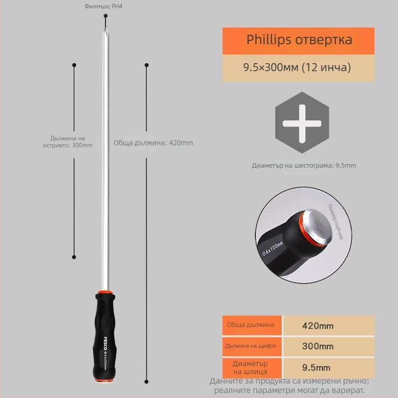 Комплект отвертки с индустриално качество от хром-углеродна стомана, Strong Merchants