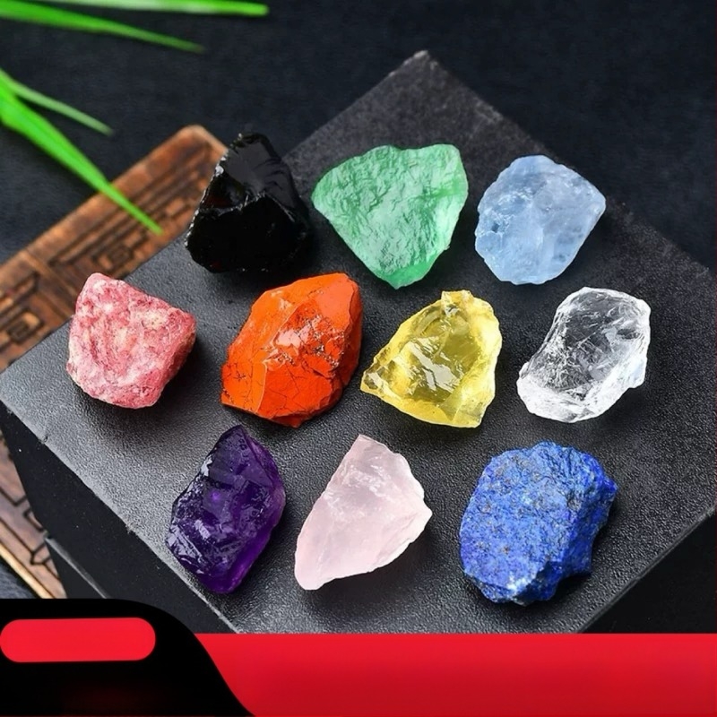 Кристални сурови камъни с естествена смес, седемзвездна подредба, дифузионни камъни за украса, насипно опаковани